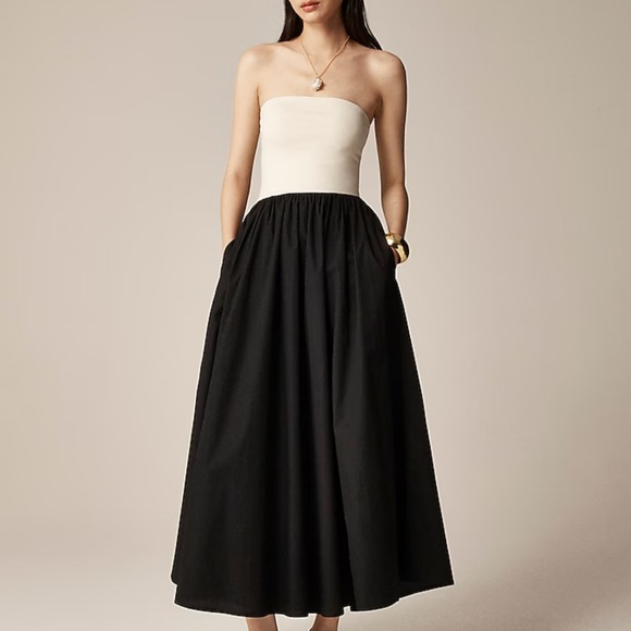 J.Crew Strapless colorblock mixy dress in Size small. - Picture 1 of 5